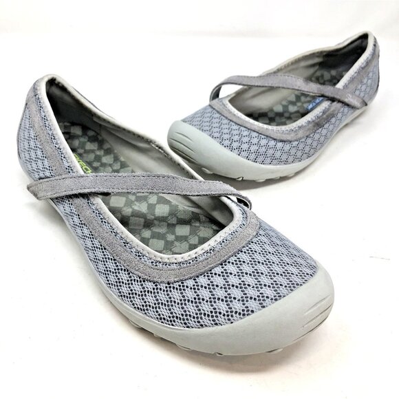 Skechers Shoes Womens 8.5 Gray Relaxed Fit Air Cooled Memory Foam Mary Jane Flat - Picture 1 of 11